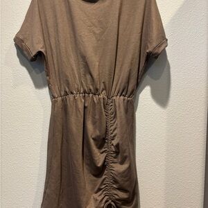 Glam Taupe Short Sleeve Dress